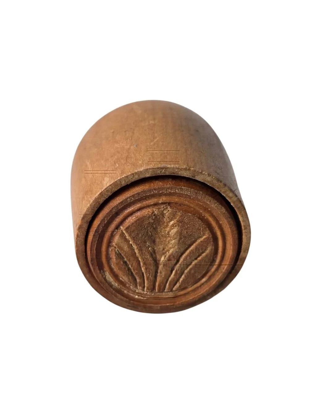Vintage Butter Stamp Press Decorative Wooden Mold Agricultural Design Imprint